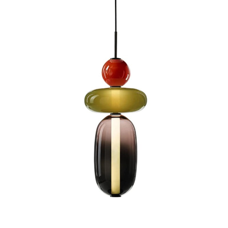 Morandi Moderne Designer LED Suspension Noir Chambre À Coucher