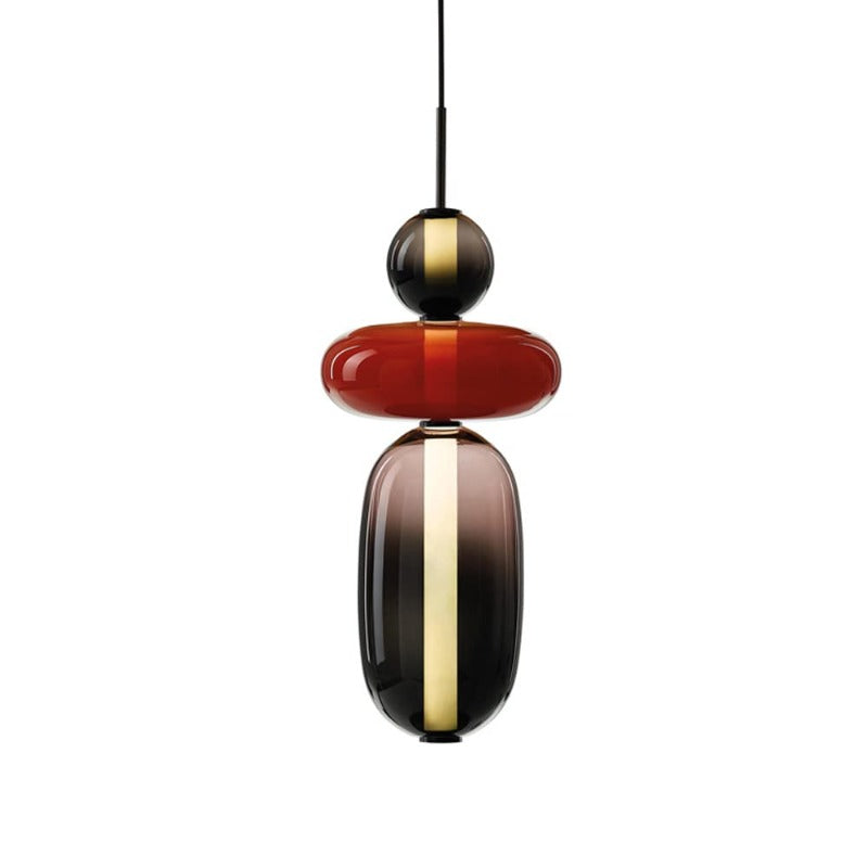 Morandi Moderne Designer LED Suspension Noir Chambre À Coucher
