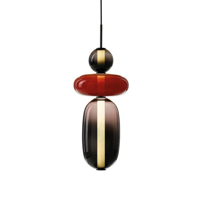 Morandi Moderne Designer LED Suspension Noir Chambre À Coucher