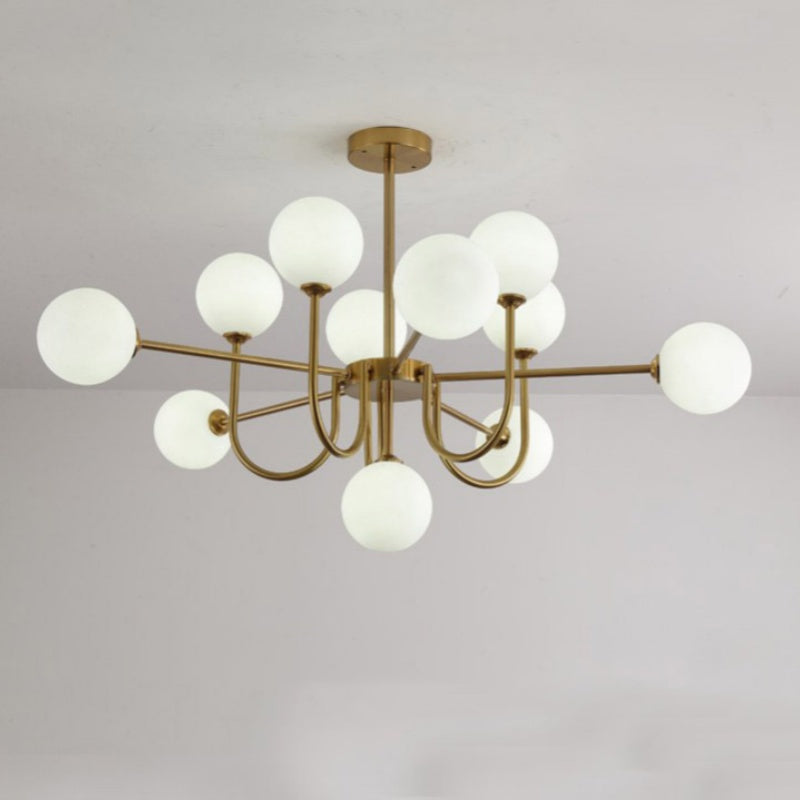 Valentina Moderne LED Lustre Or Verre Salle À Manger/Salon/Chambre À Coucher