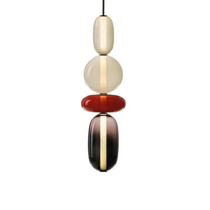 Morandi Moderne Designer LED Suspension Noir Chambre À Coucher