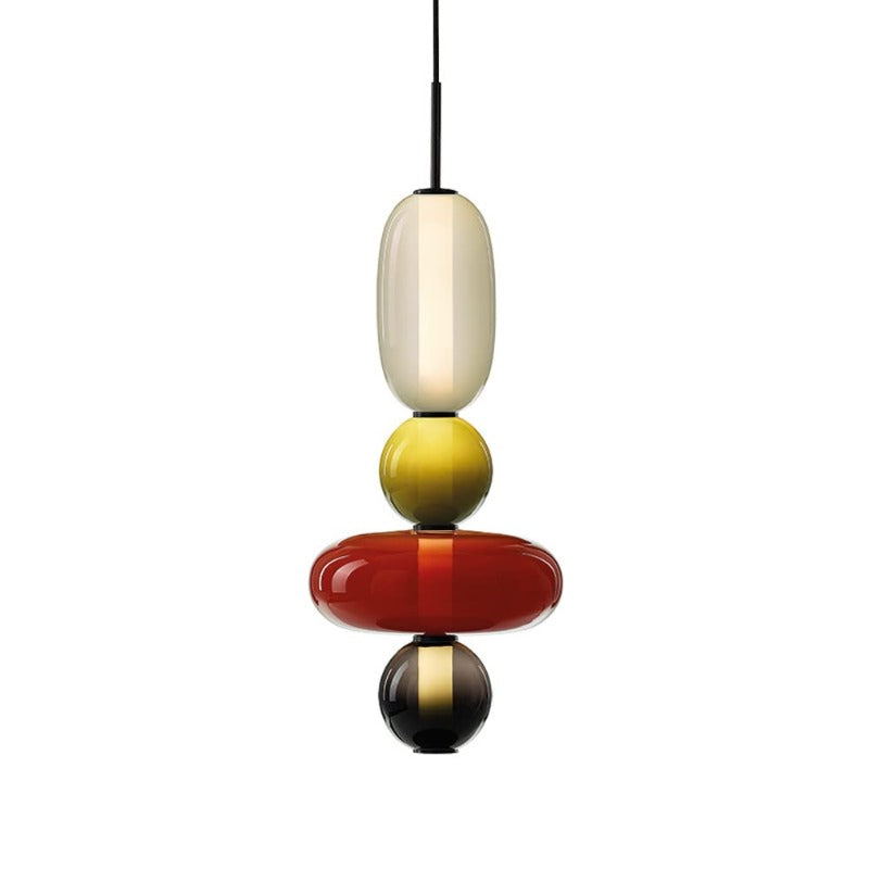 Morandi Moderne Designer LED Suspension Noir Chambre À Coucher
