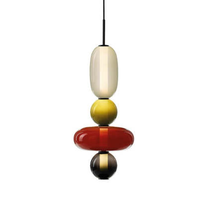 Morandi Moderne Designer LED Suspension Noir Chambre À Coucher