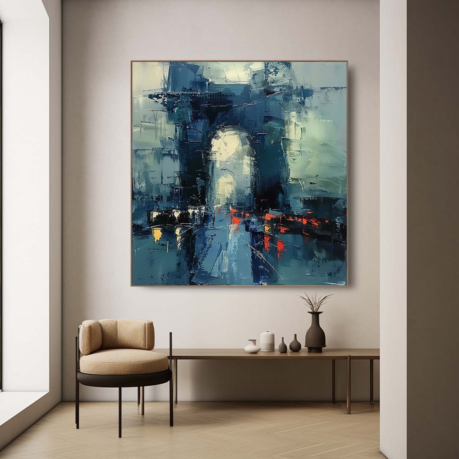 Contemporain Abstrait Arche Toile Art Mural Peinture À L'huile | Las Sola