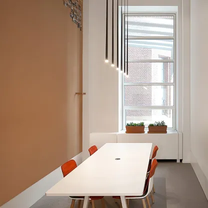 Edge Modern Slender Cone Metal Chandelier Hallway Living Room