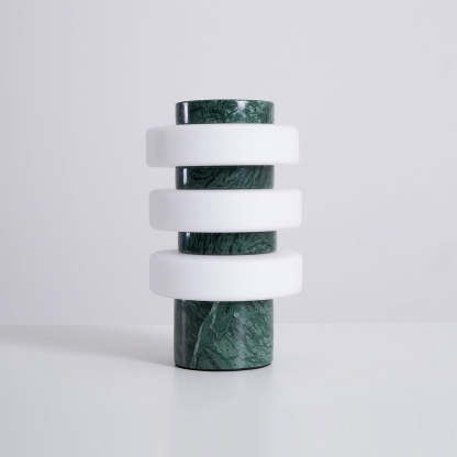 Dune Travertine White Beige Table Lamp
