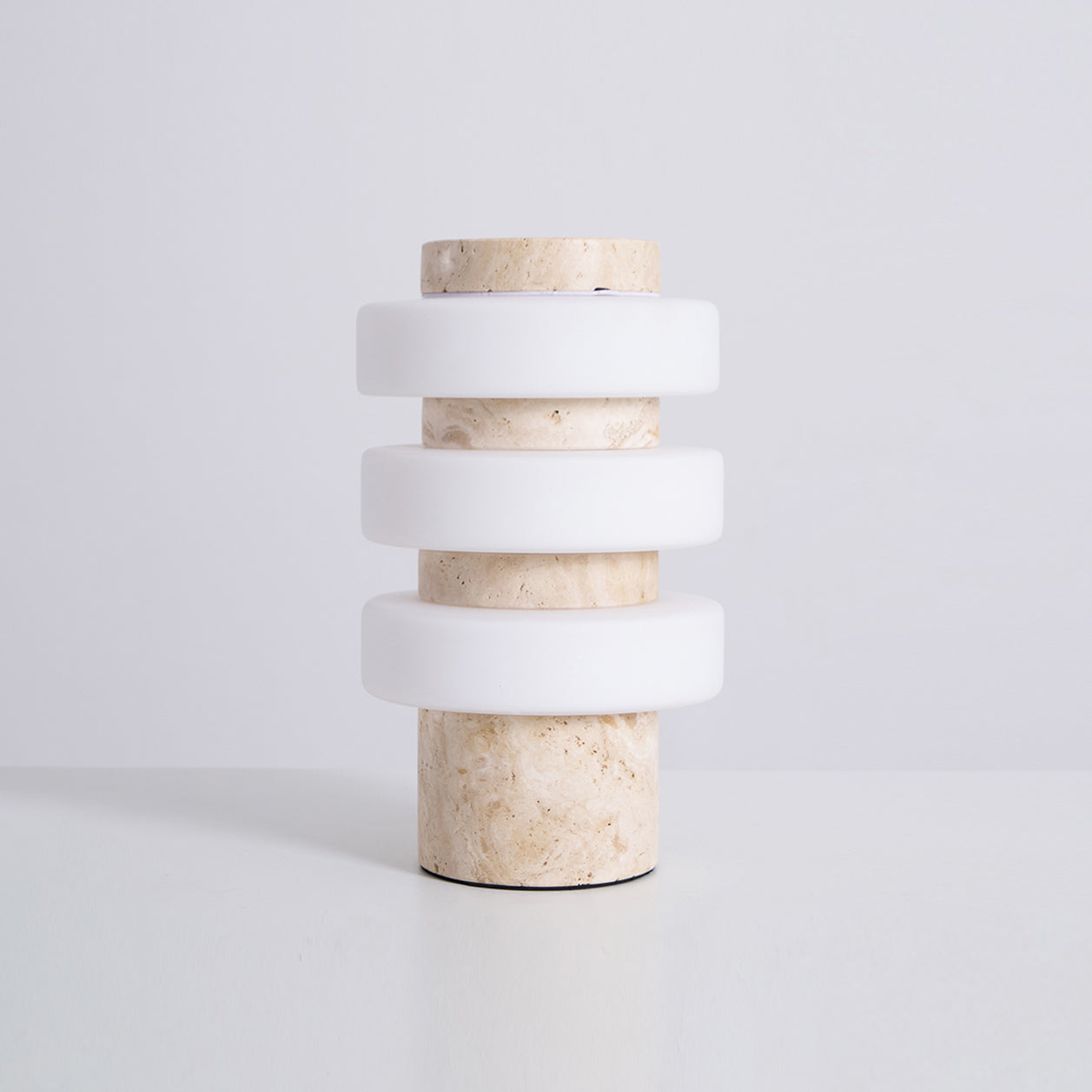 Dune Travertine White Beige Table Lamp