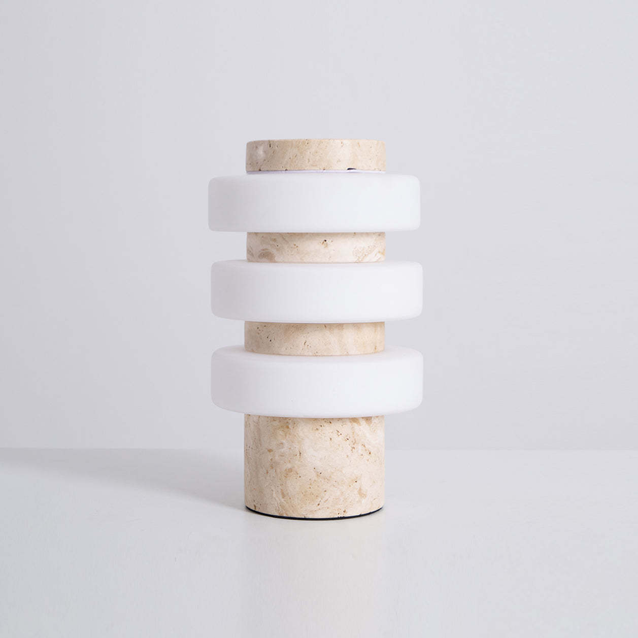 Dune Travertine White Beige Table Lamp