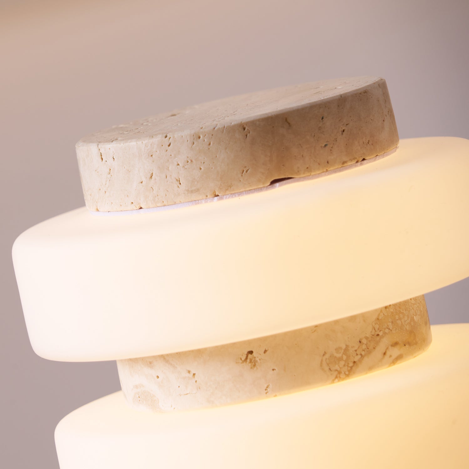 Dune Travertine White Beige Table Lamp