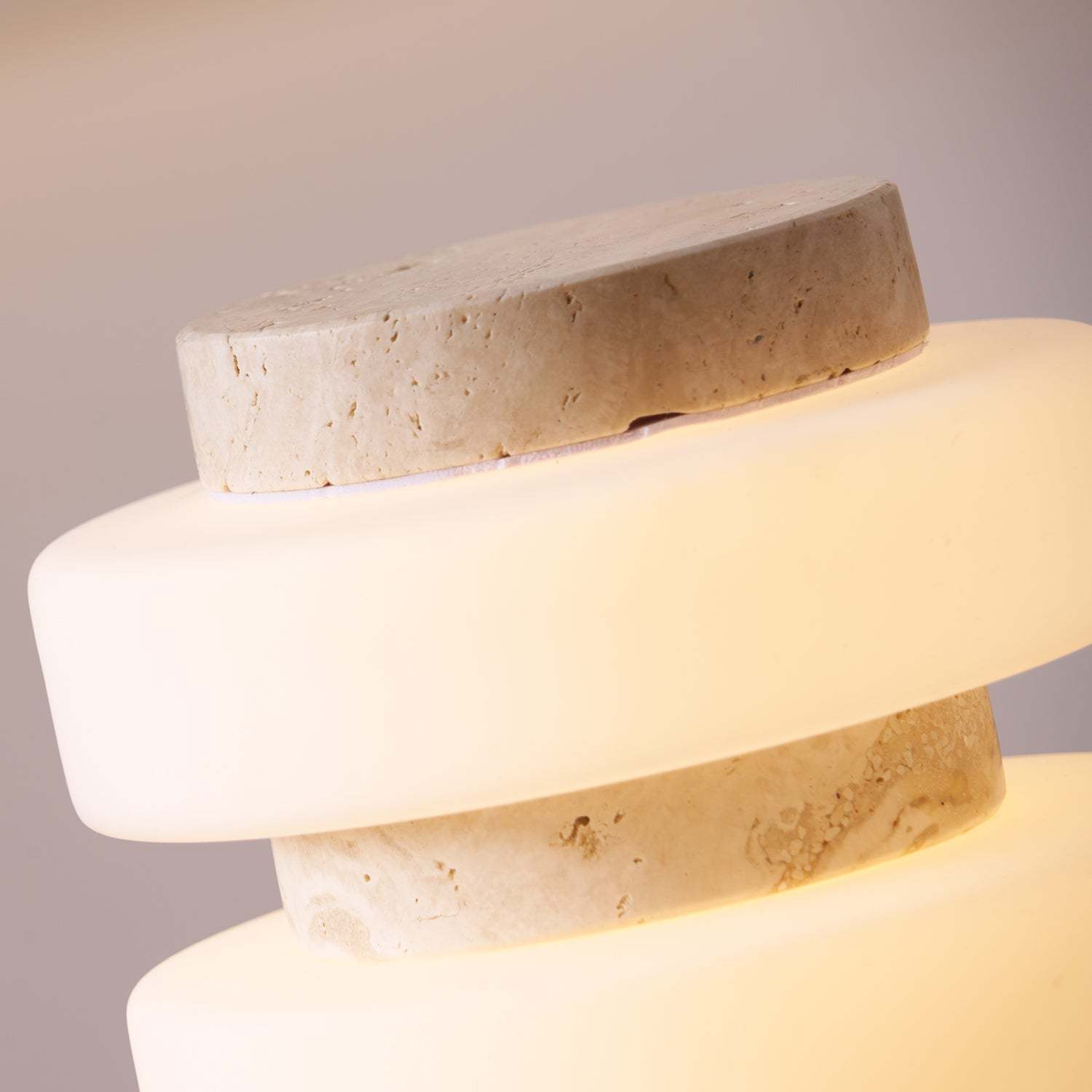 Dune Travertine White Beige Table Lamp