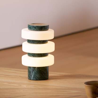 Dune Travertine White Beige Table Lamp