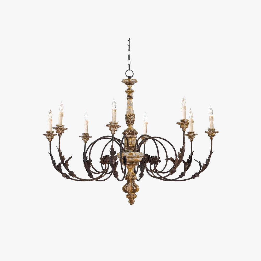 Silva Lustre Ondulé Vintage Design, Métal, Marron, Salon