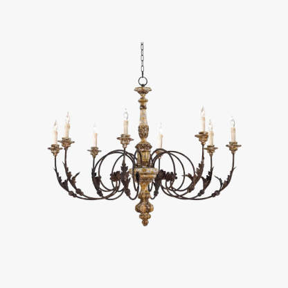 Silva Lustre Ondulé Vintage Design, Métal, Marron, Salon