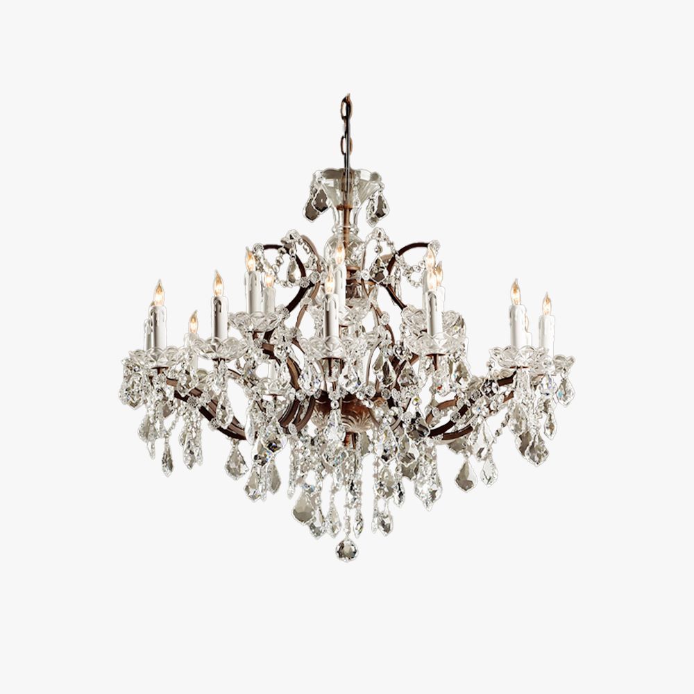 Silva Lustre décoratif Moderne, Métal/Cristal, Rouille, Salon
