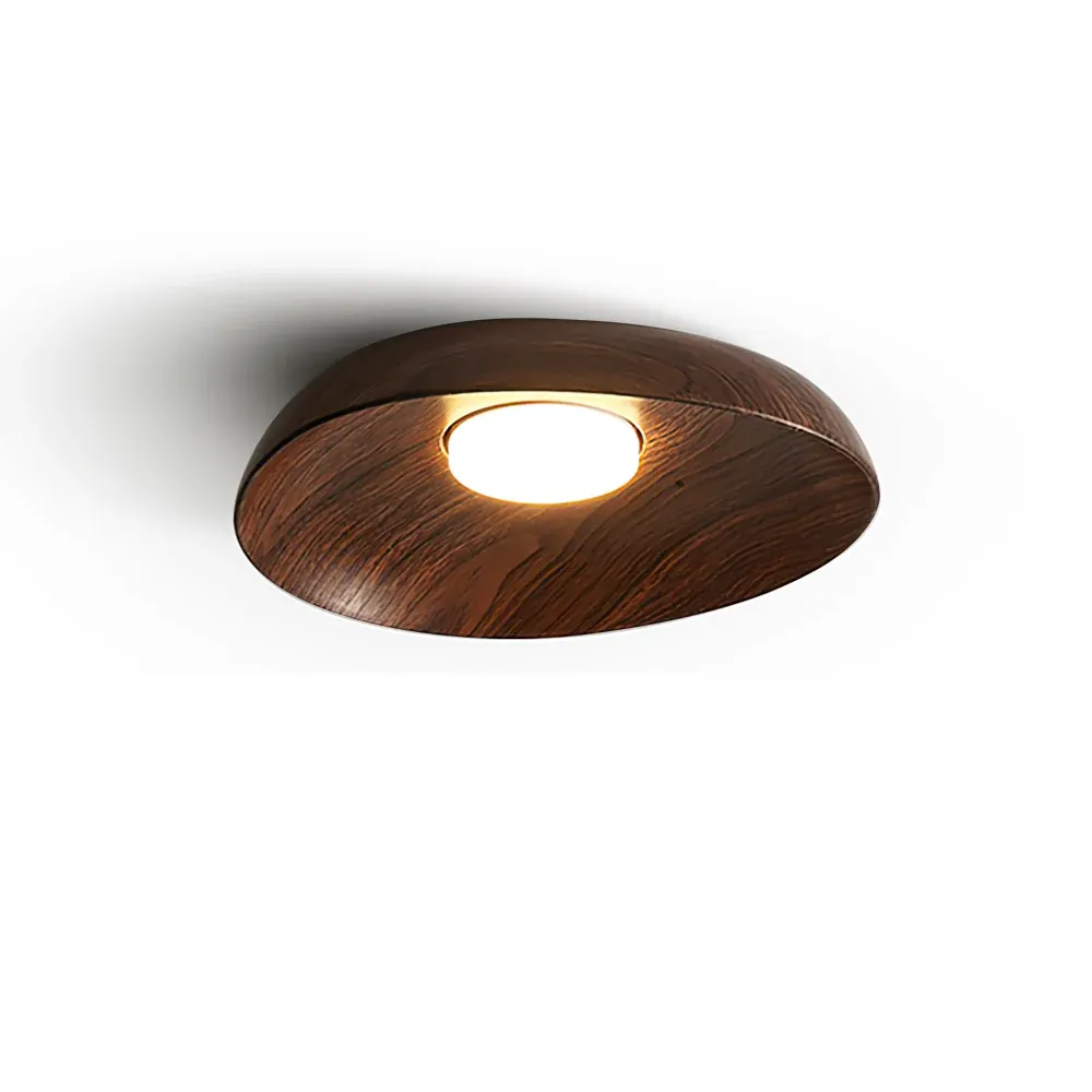 Muto Moderne Rond Bois Plafonnier Chambre Couloir Salon