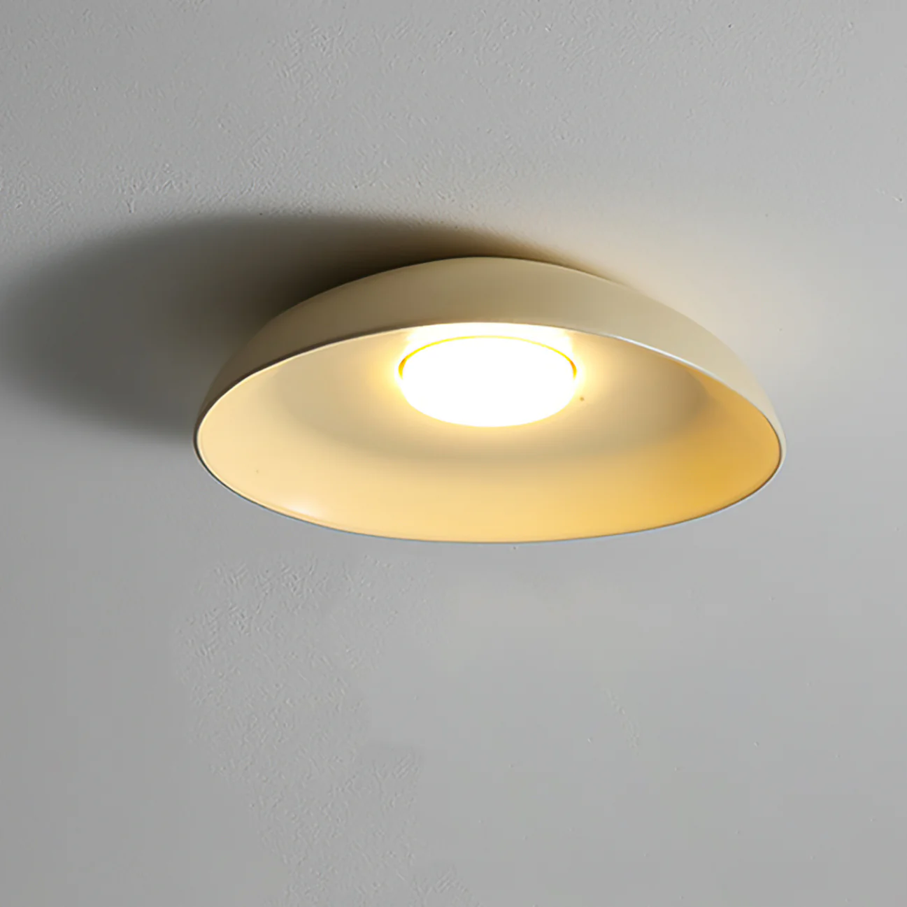 Muto Modern Round Wood Ceiling Light Bedroom Hallway Living Room