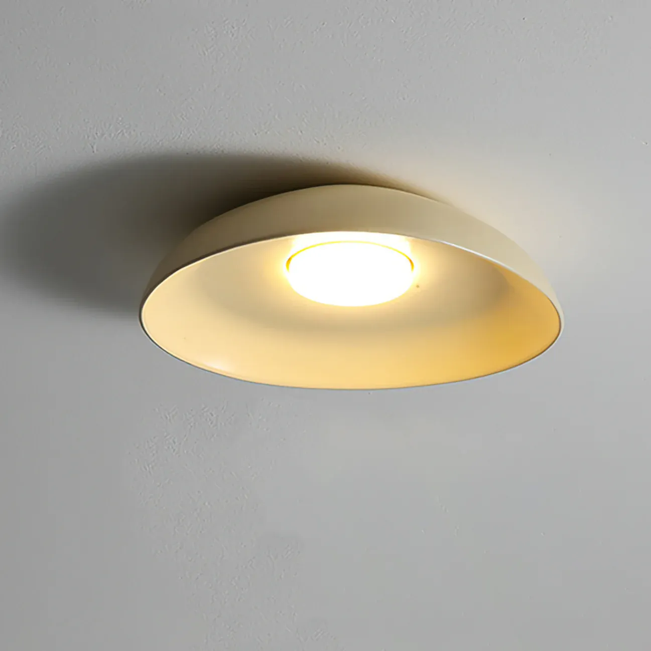 Muto Modern Round Wood Ceiling Light Bedroom Hallway Living Room