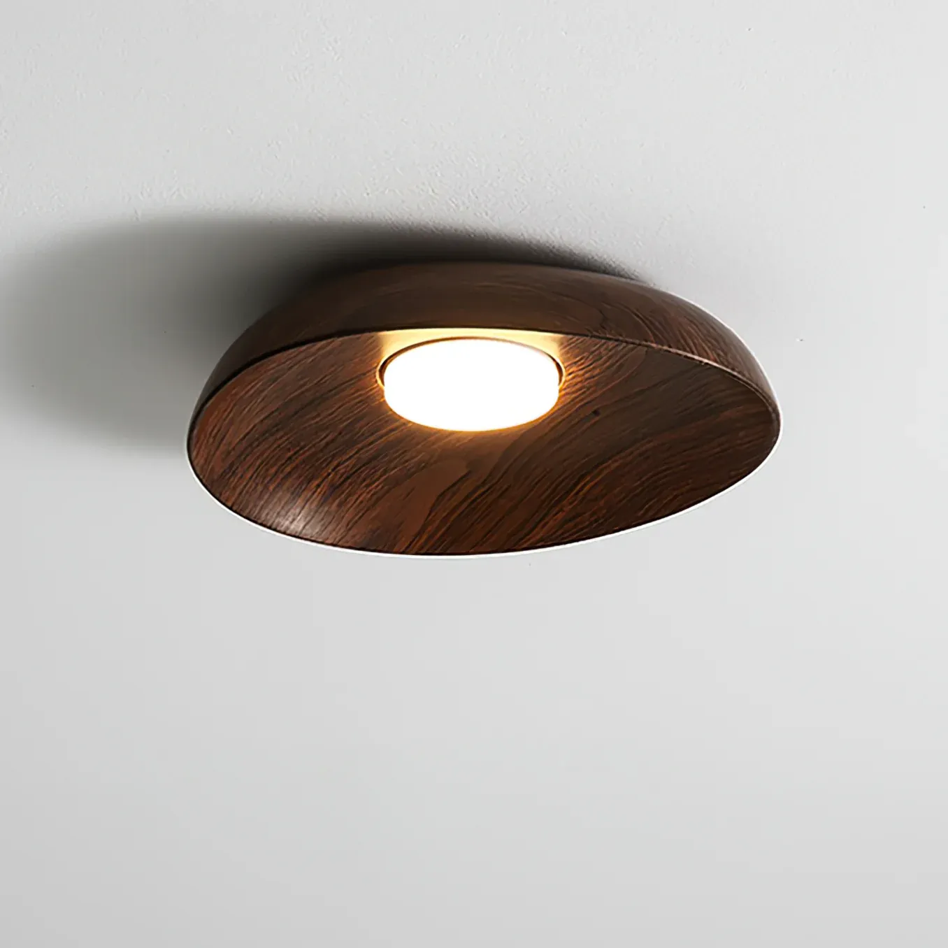 Muto Moderne Rond Bois Plafonnier Chambre Couloir Salon