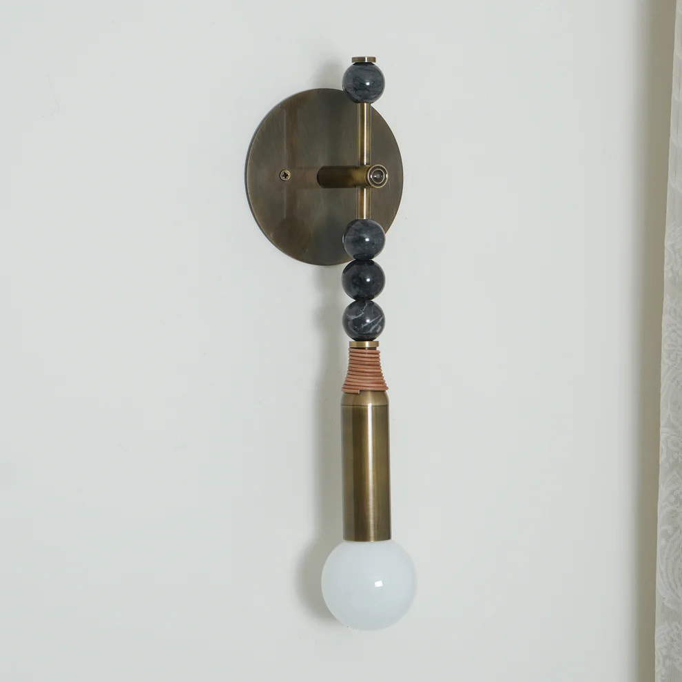 Alessio Vintage Unusual Marble Wall Light Fixture Bedroom Hallway