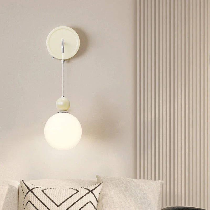 Morandi Moderne LED Applique Murale Rouge Café Verre Chambre À Coucher
