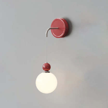 Morandi Moderne LED Applique Murale Rouge Café Verre Chambre À Coucher