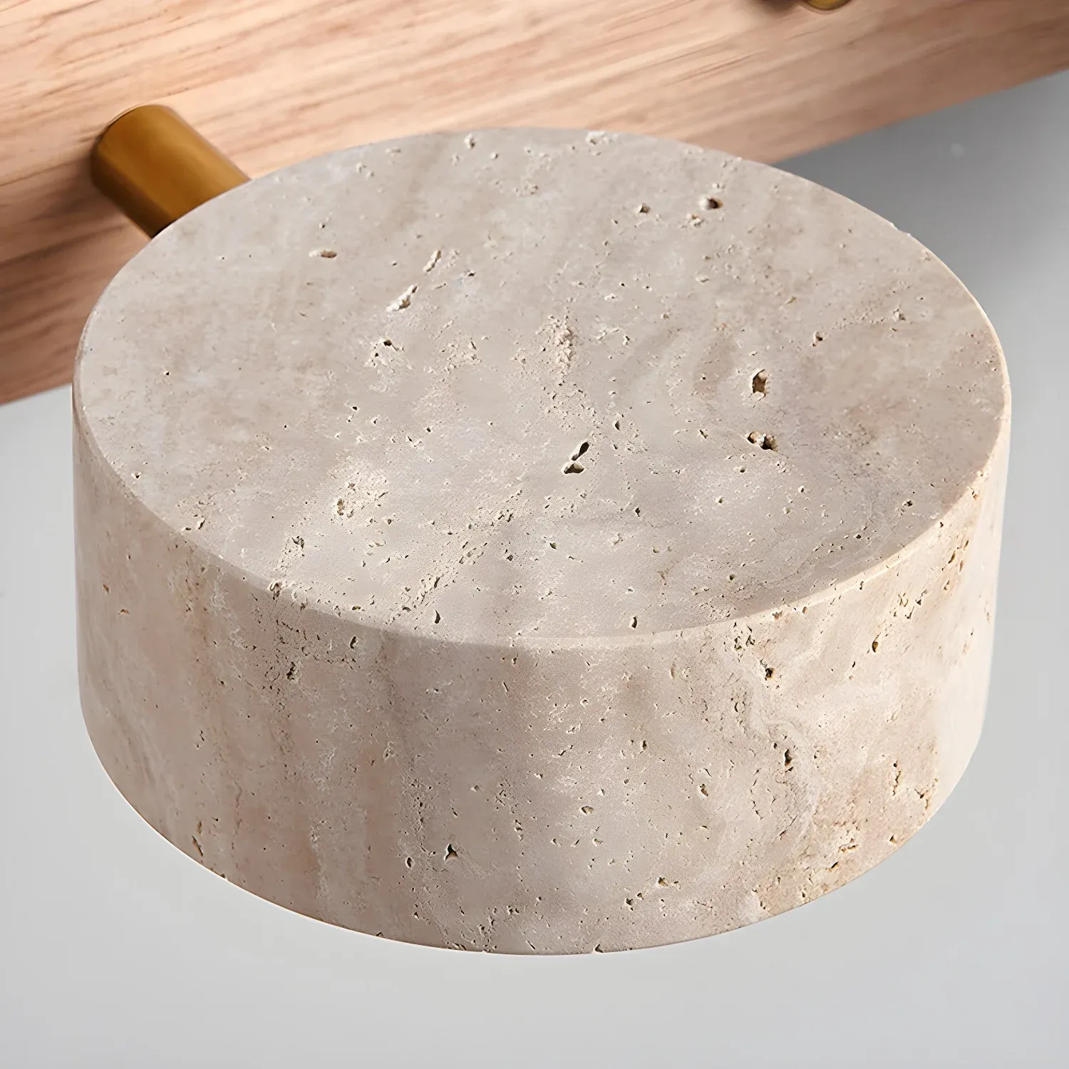 Zaid Modern Minimalism LED Stone Wood Wall Light Bathroom Bedroom