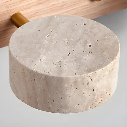 Zaid Modern Minimalism LED Stone Wood Wall Light Bathroom Bedroom