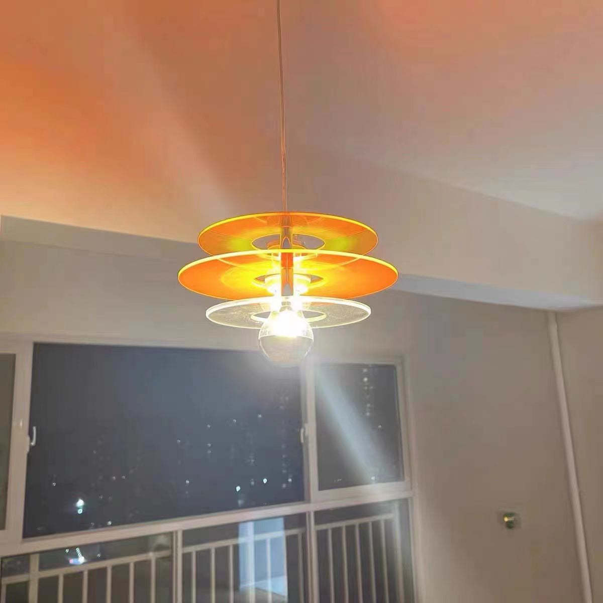 Retro Triple Disc Acrylic Pendant Lamp