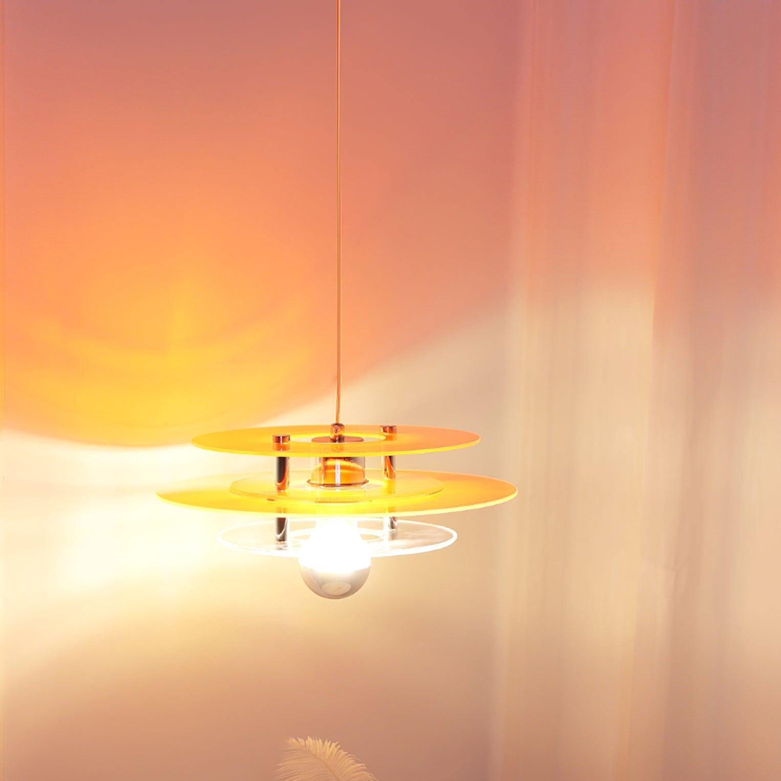 Retro Triple Disc Acrylic Pendant Lamp