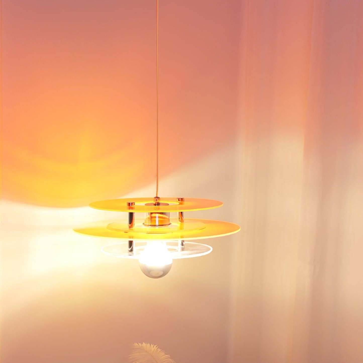 Retro Triple Disc Acrylic Pendant Lamp
