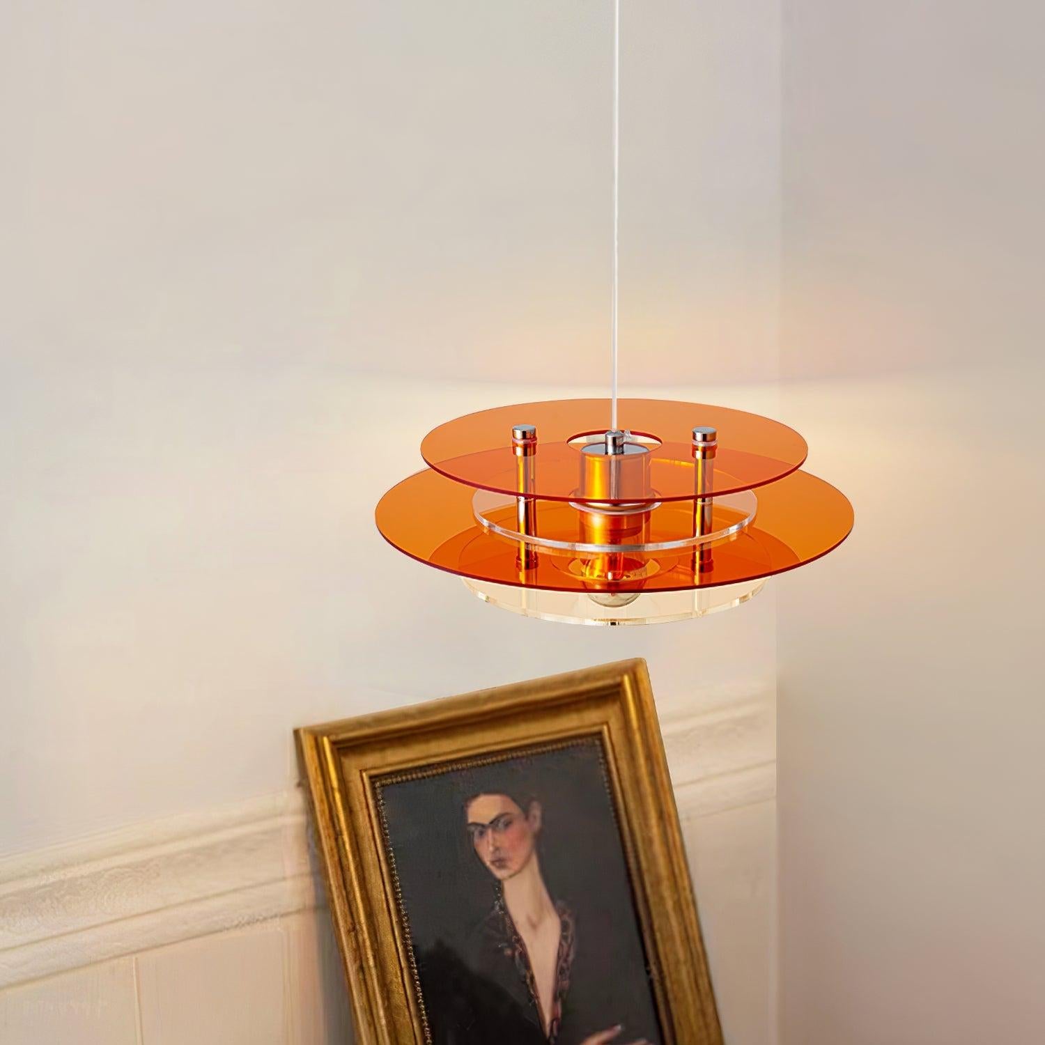 Retro Triple Disc Acrylic Pendant Lamp