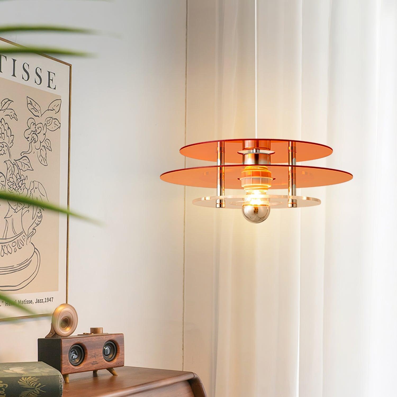 Retro Triple Disc Acrylic Pendant Lamp