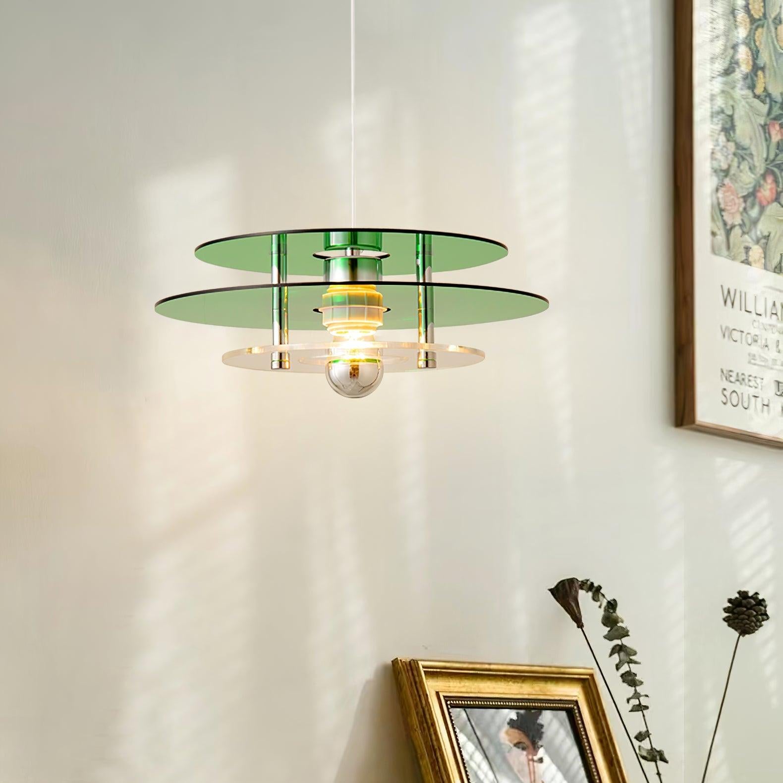 Retro Triple Disc Acrylic Pendant Lamp