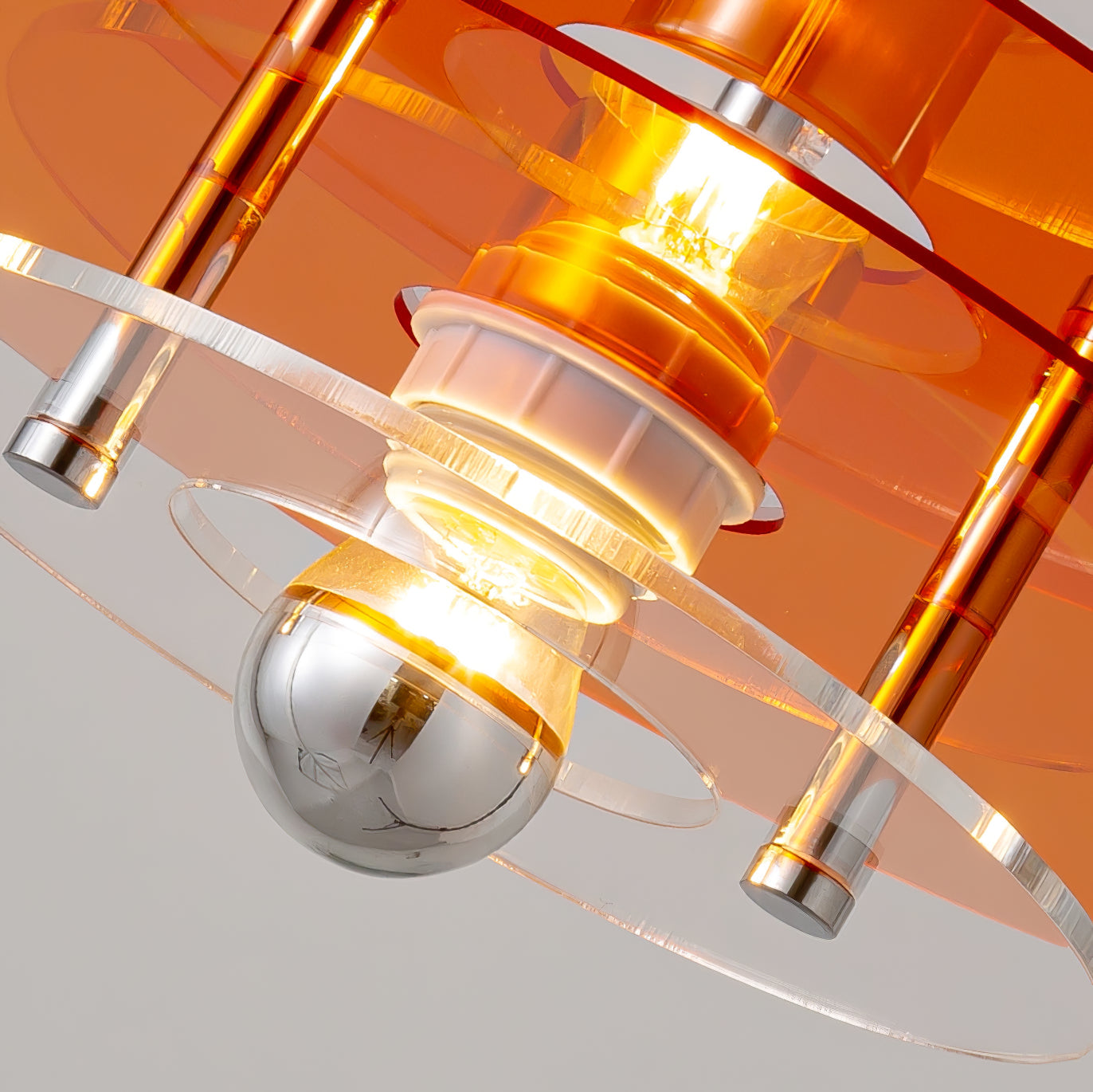 Retro Triple Disc Acrylic Pendant Lamp