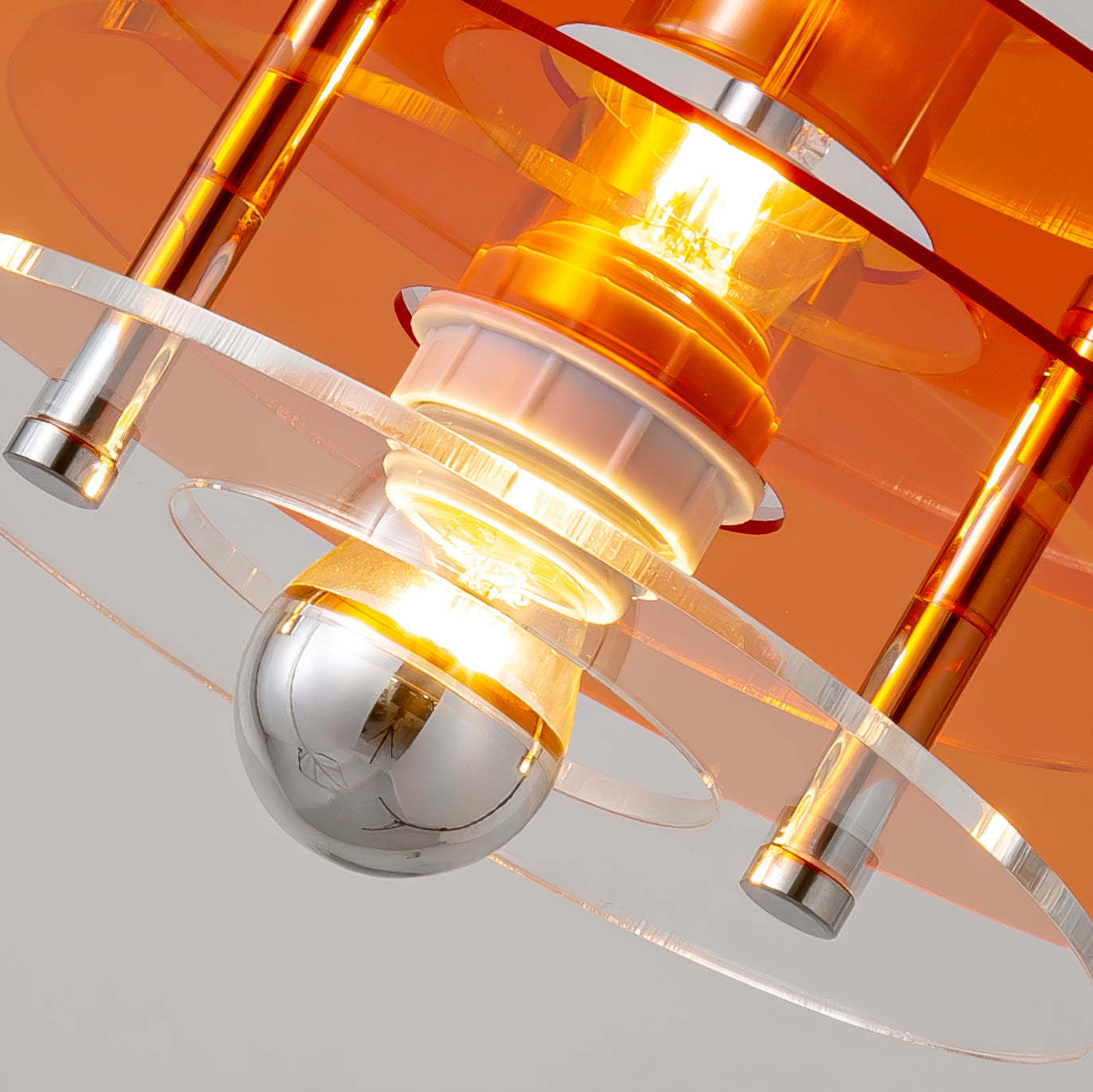 Retro Triple Disc Acrylic Pendant Lamp