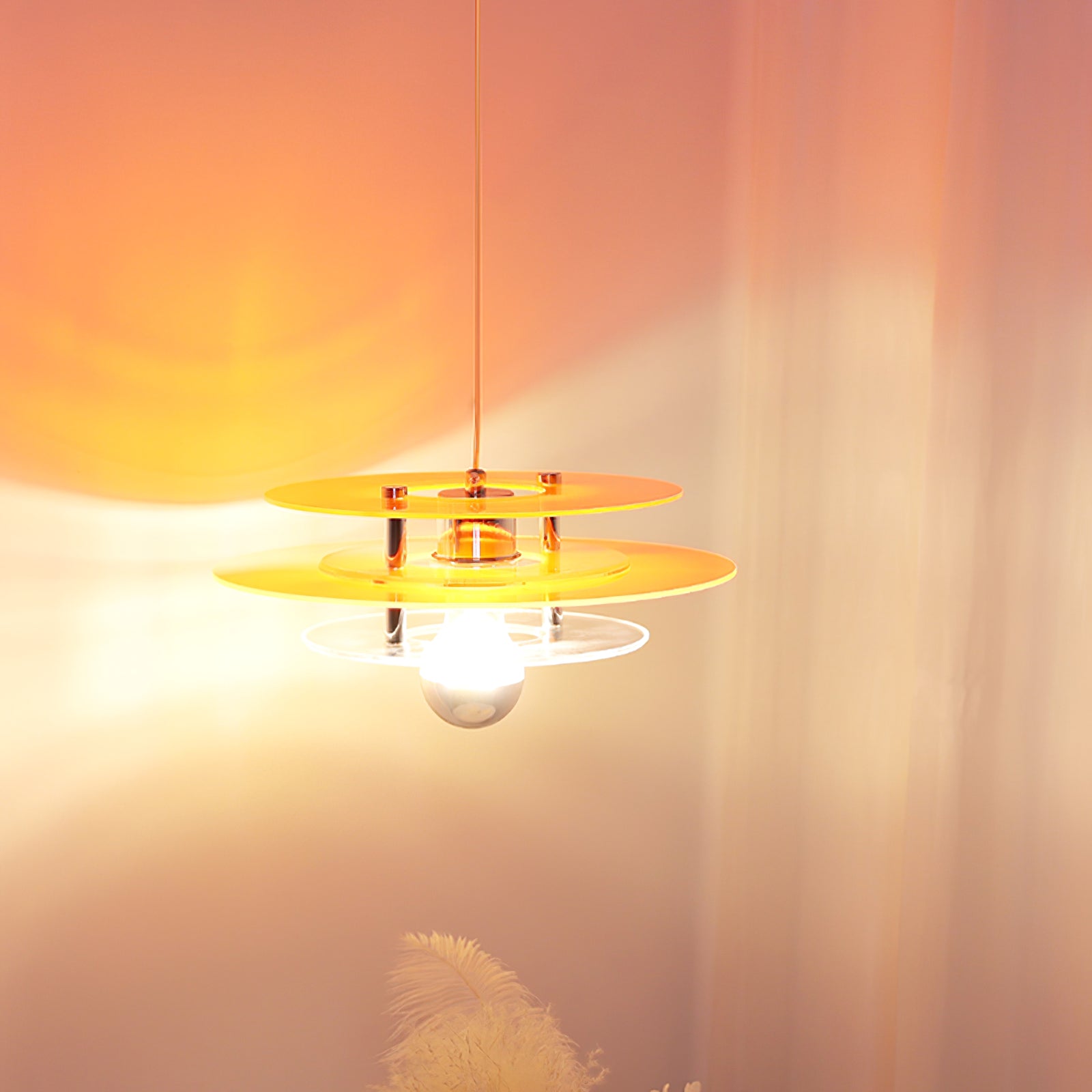 Retro Triple Disc Acrylic Pendant Lamp