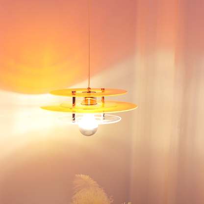 Retro Triple Disc Acrylic Pendant Lamp