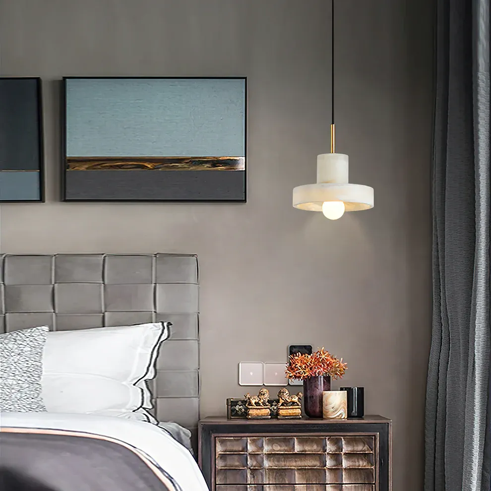 Ozawa Modern Round Rasin Pendant Light Bedroom Dining Room