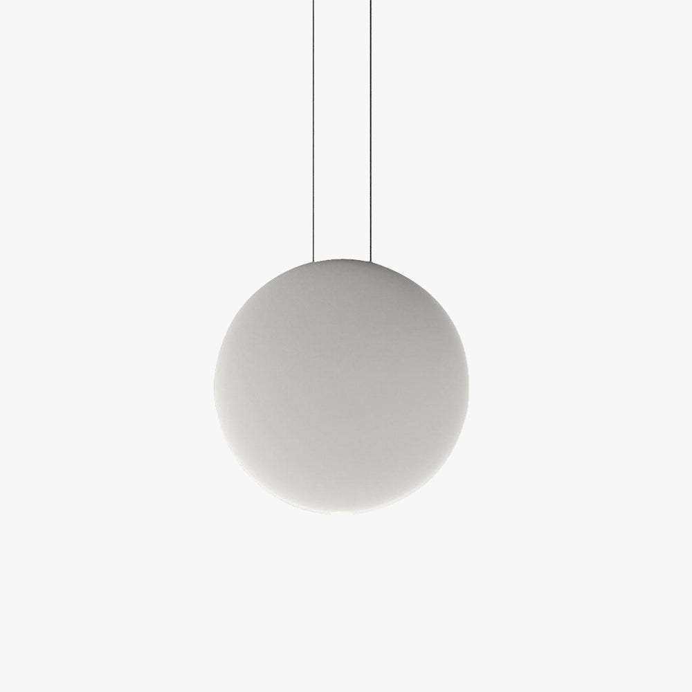Zaid Ronde LED Suspension Noir Blanc Résine Métal Salon Chambre