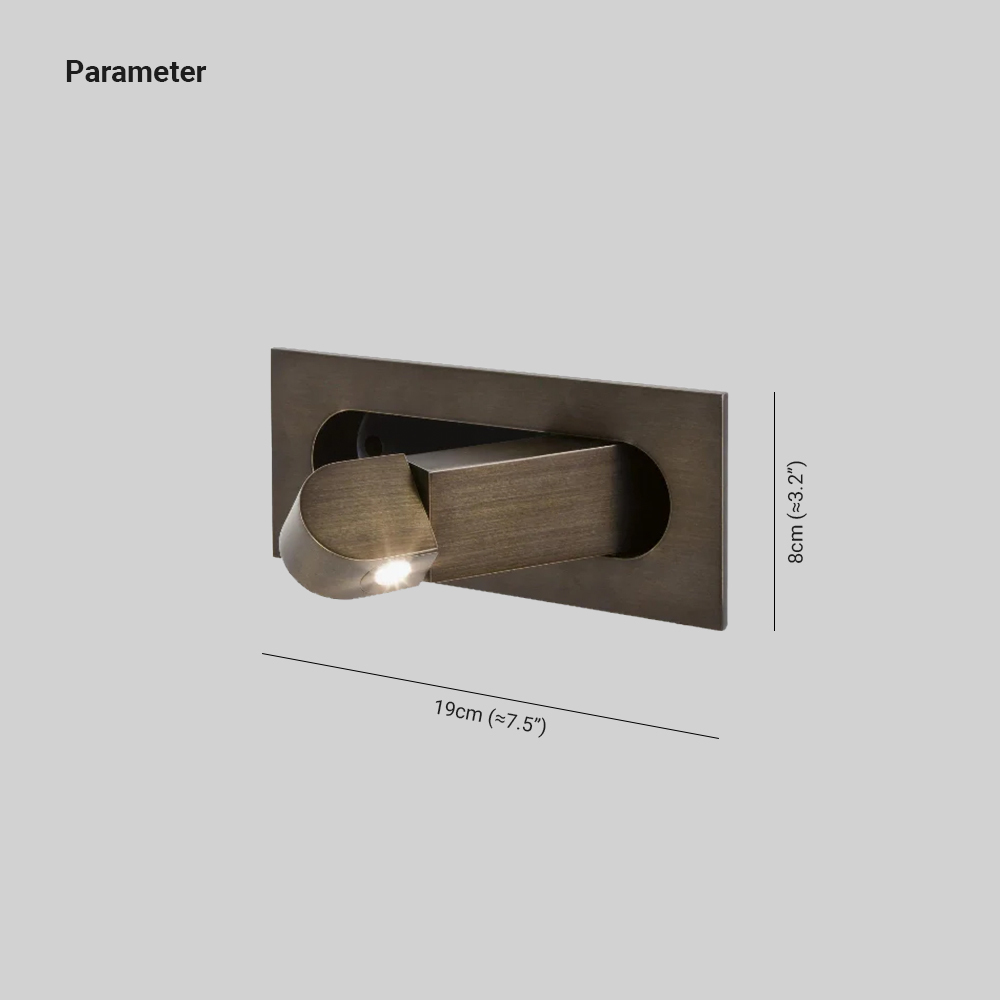 Edge Modern Minimalism Square Metal Wall Light Bedroom Hallway