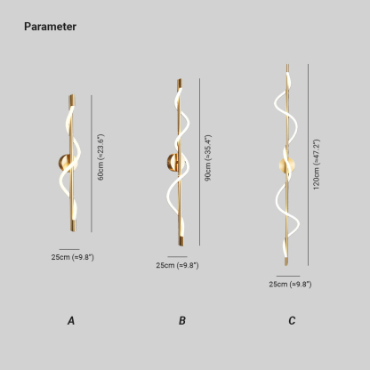 Valentina Modern Flexible Curve Metal Wall Light Living Room Bedroom