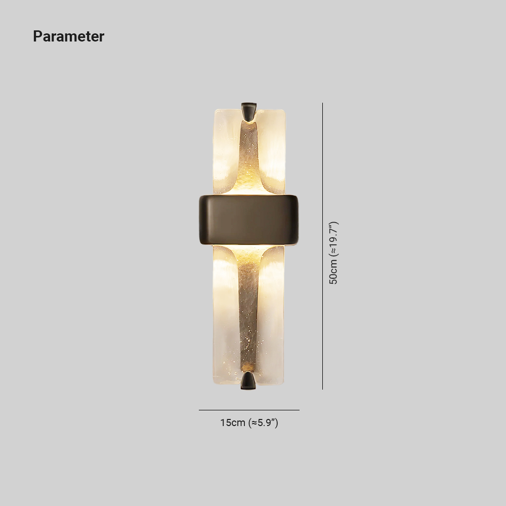 Edge Modern Unusual Glass Metal Wall Lamp Dining Room Bedroom