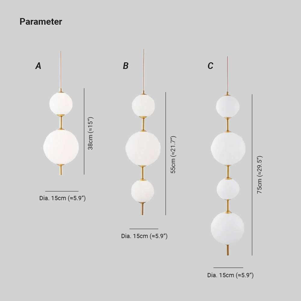Edge Minimalisme Laiton Noir Métal Verre Suspensions Chambre à Coucher Salon