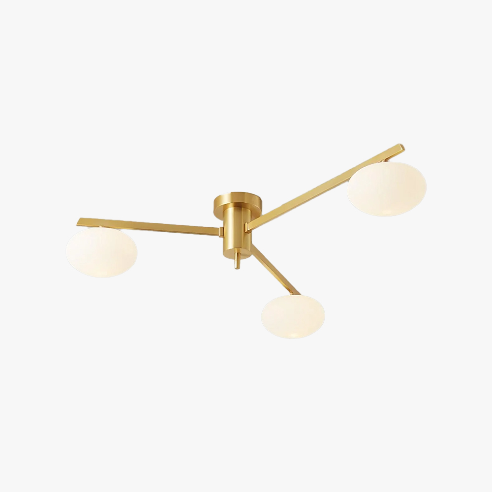 Valentina Minimalisme Métal Verre Plafonnier Chambre à Coucher Salon