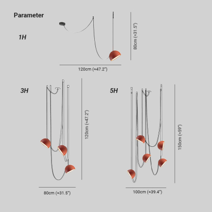 Valentina Moderne Inhabituel Toile Suspensions Salon Salle à Manger