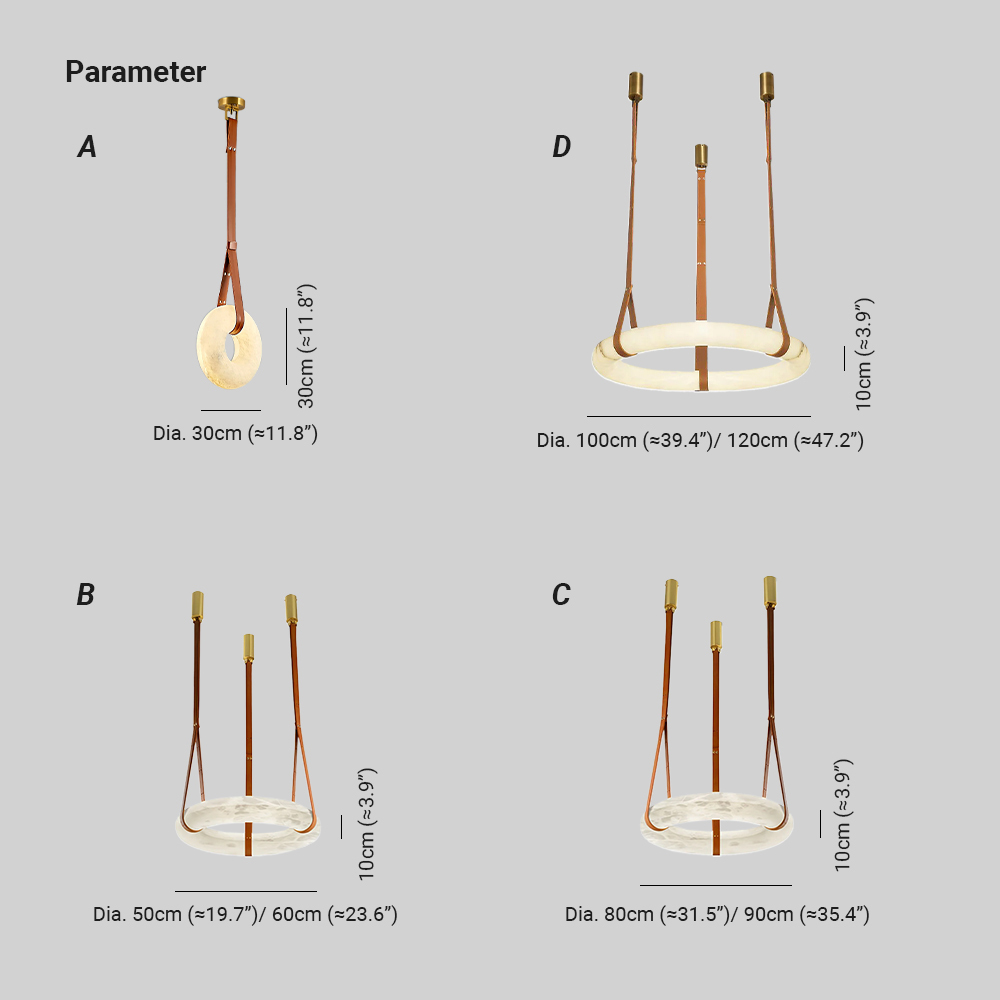 Hailie Vintage Unusual Resin Leather Pendant Light Living Dining Room