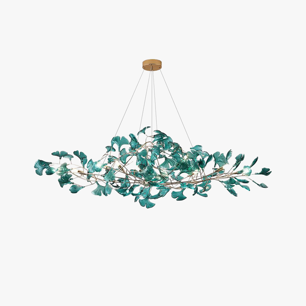 Olivia Vintage Leaf Acrylic Chandelier Living Dining Room Bedroom