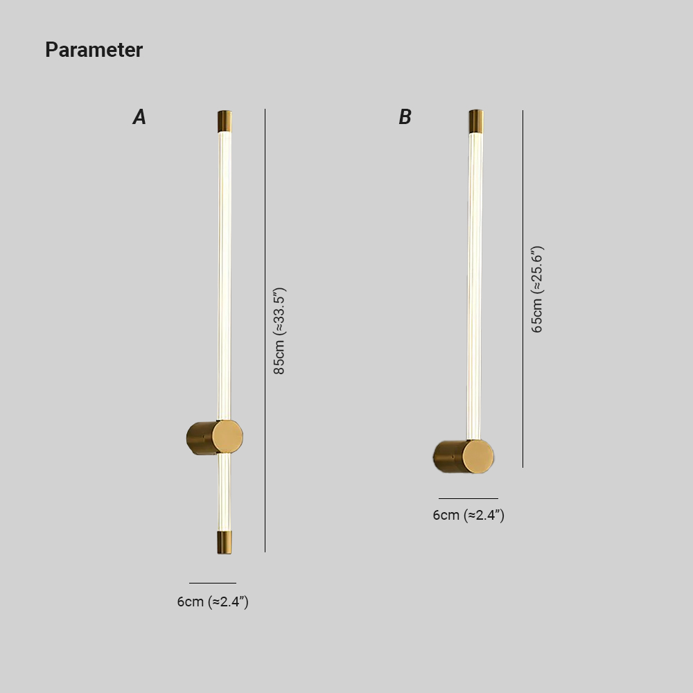 Edge Modern Linear Metal Acrylic Wall Light Bedroom Living Room