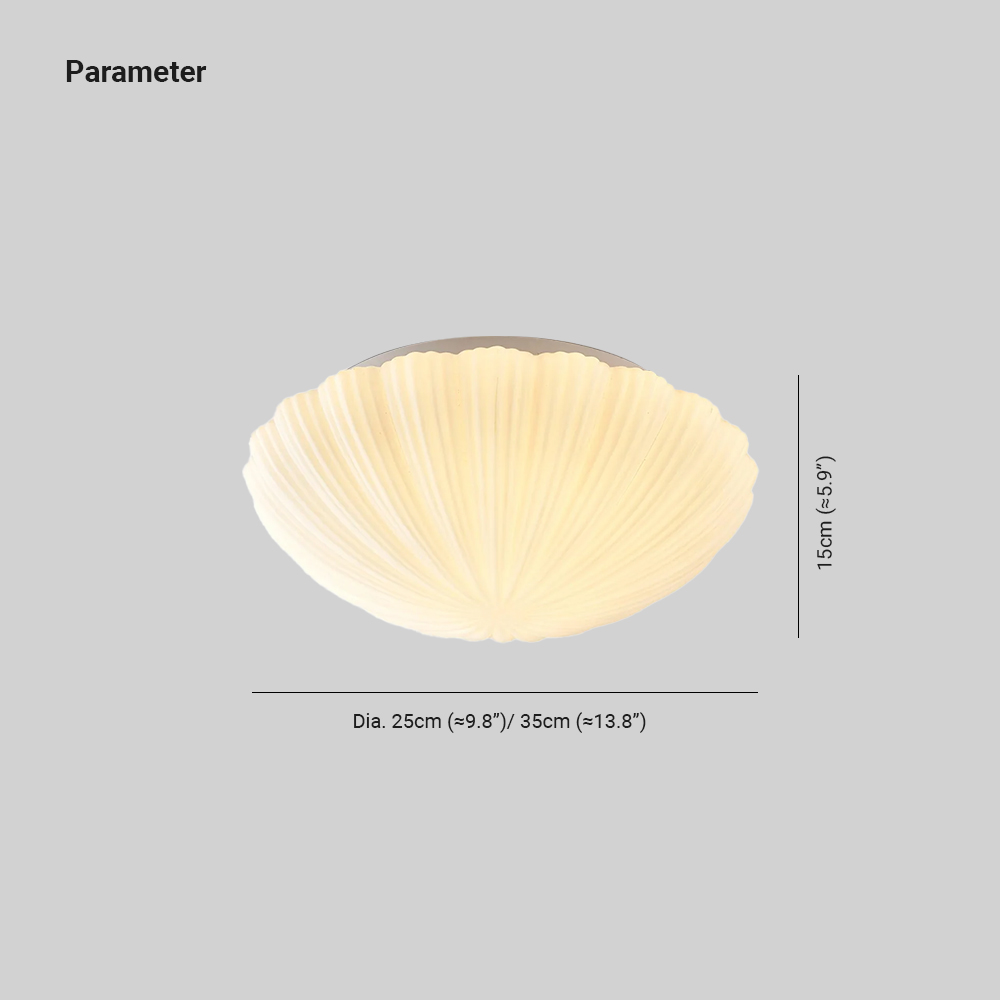 Quinn Modern Urban Seashell Glass Ceiling Light Bedroom Hallway