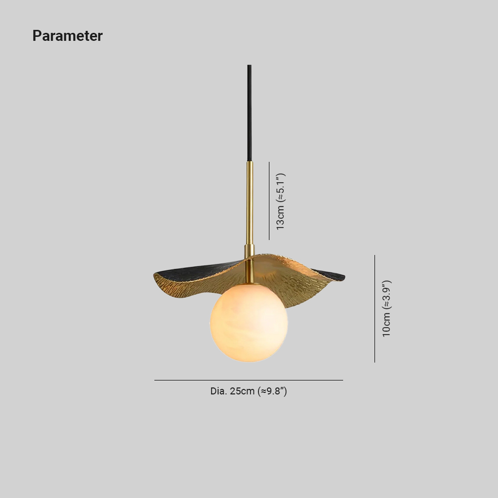 Carins Modern Unusual Lotus Leaf Pendant Light Bedroom Living Room
